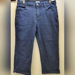 Croft & Barrow Women's Dark Blue Cropped Jeans Size 12